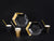 Black & Gold Star Dessert Plates