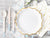 White Paper Party Plates Gold Edges