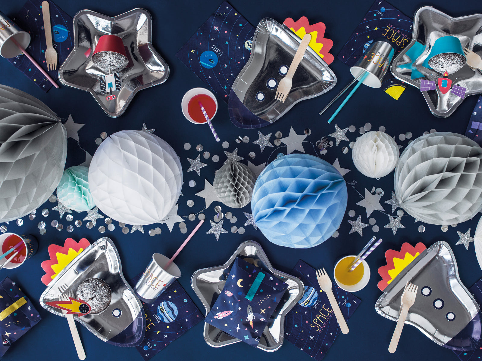 Space Rocket Shaped Party Plates