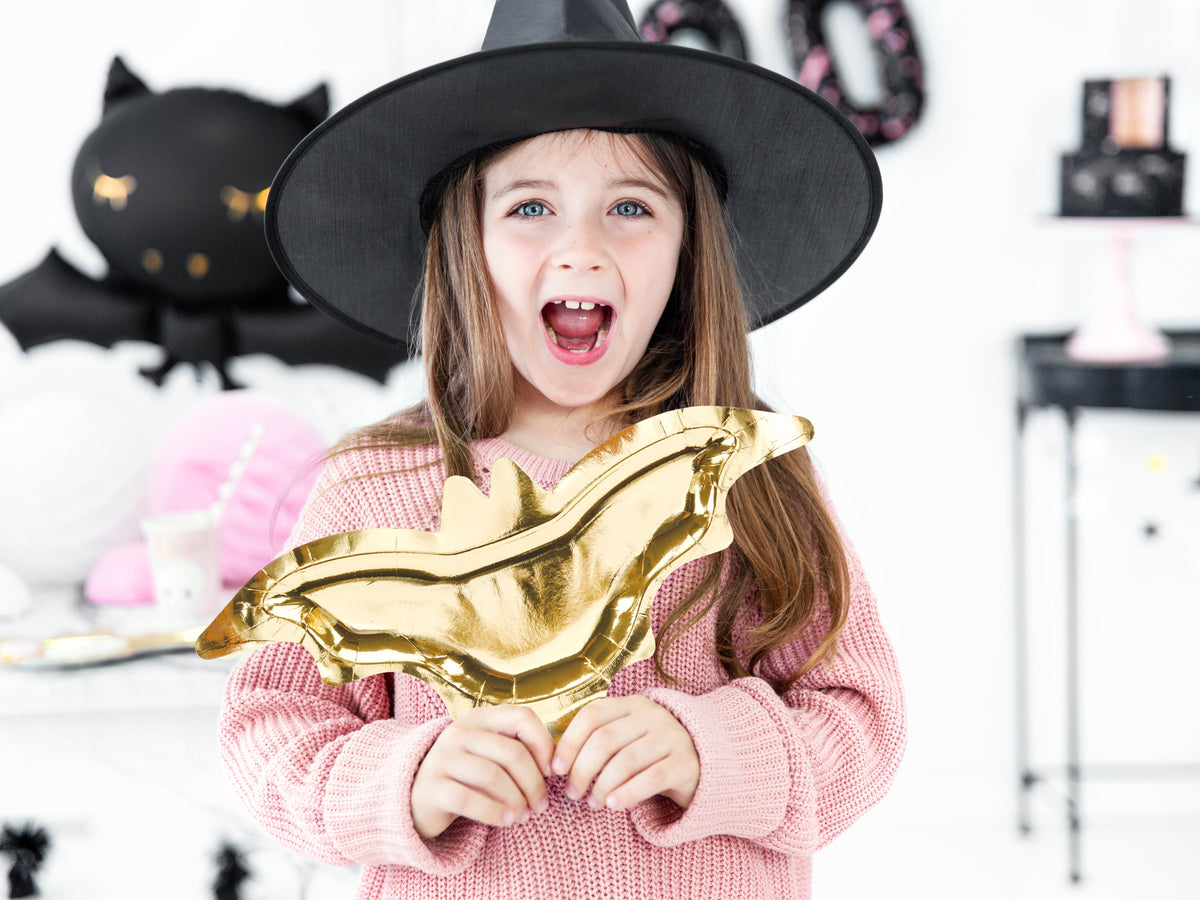 Gold Halloween Bat Plates 