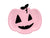 Pink Halloween Pumpkin Plates