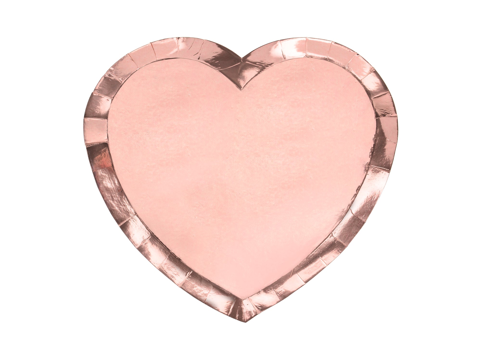 Rose Gold Heart Paper Plates 