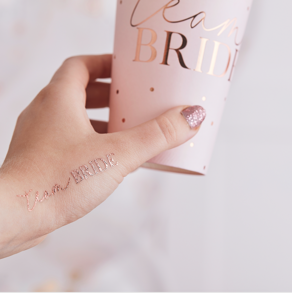 Rose Gold Team Bride Tattoos