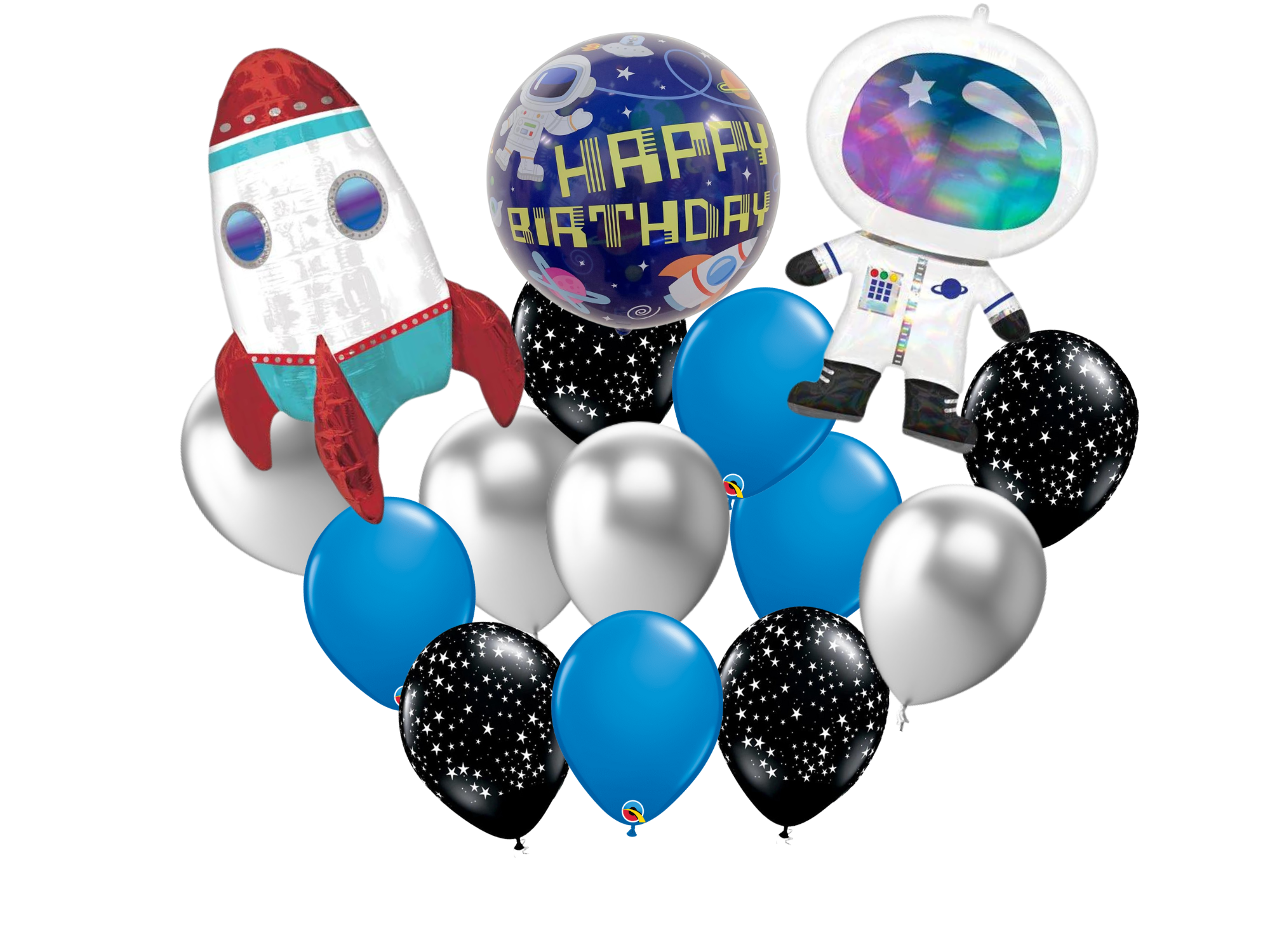 HBD Astronaut & Rocket Balloon Bouquet