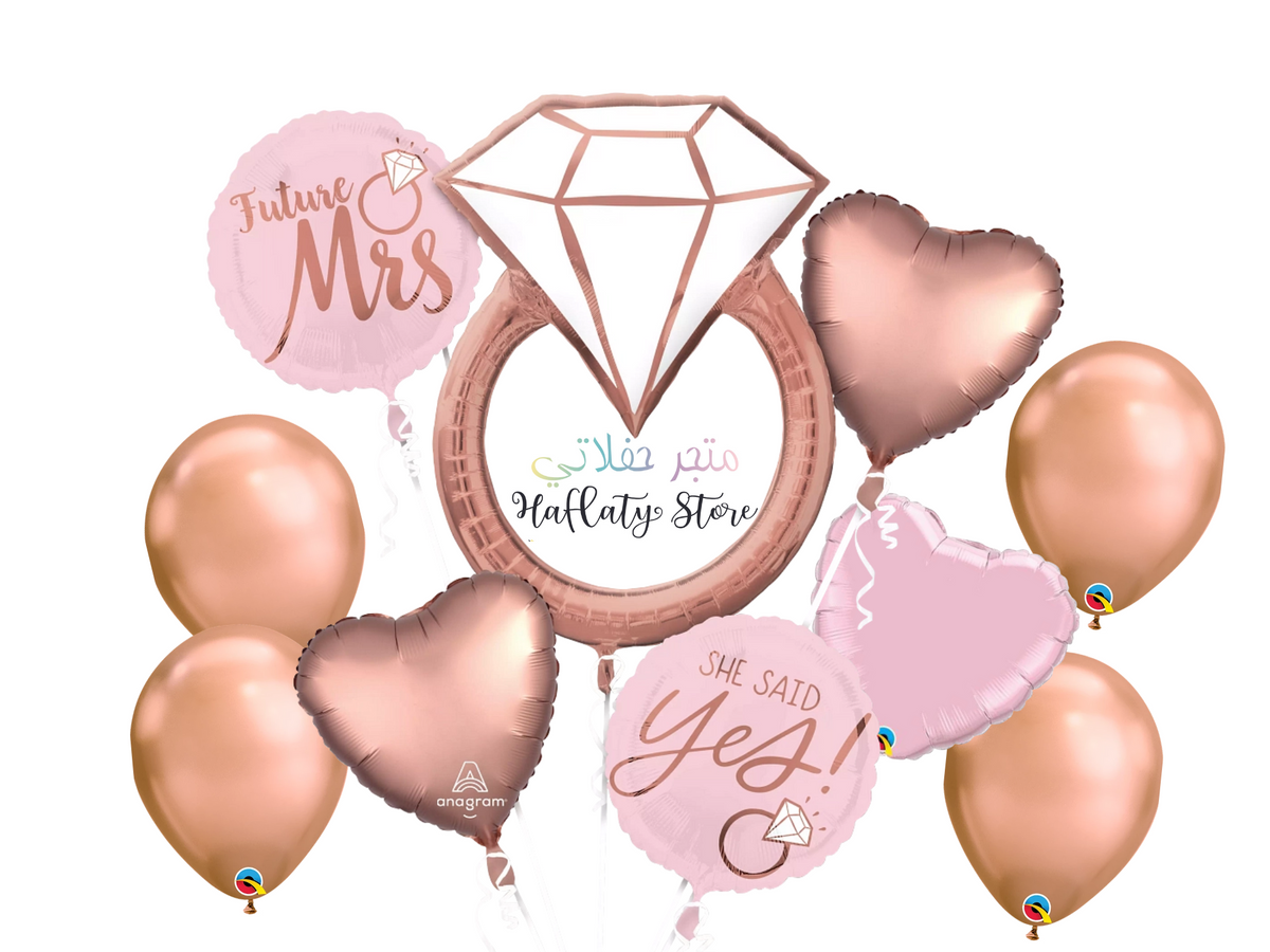 Blush Wedding Balloon Bouquet