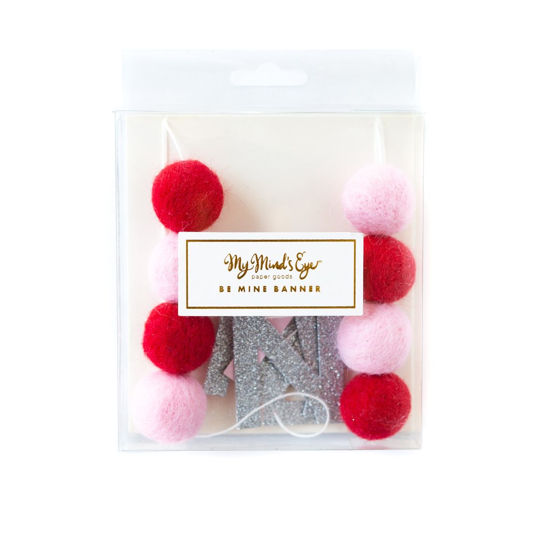 Be Mine Felt Ball Banner 