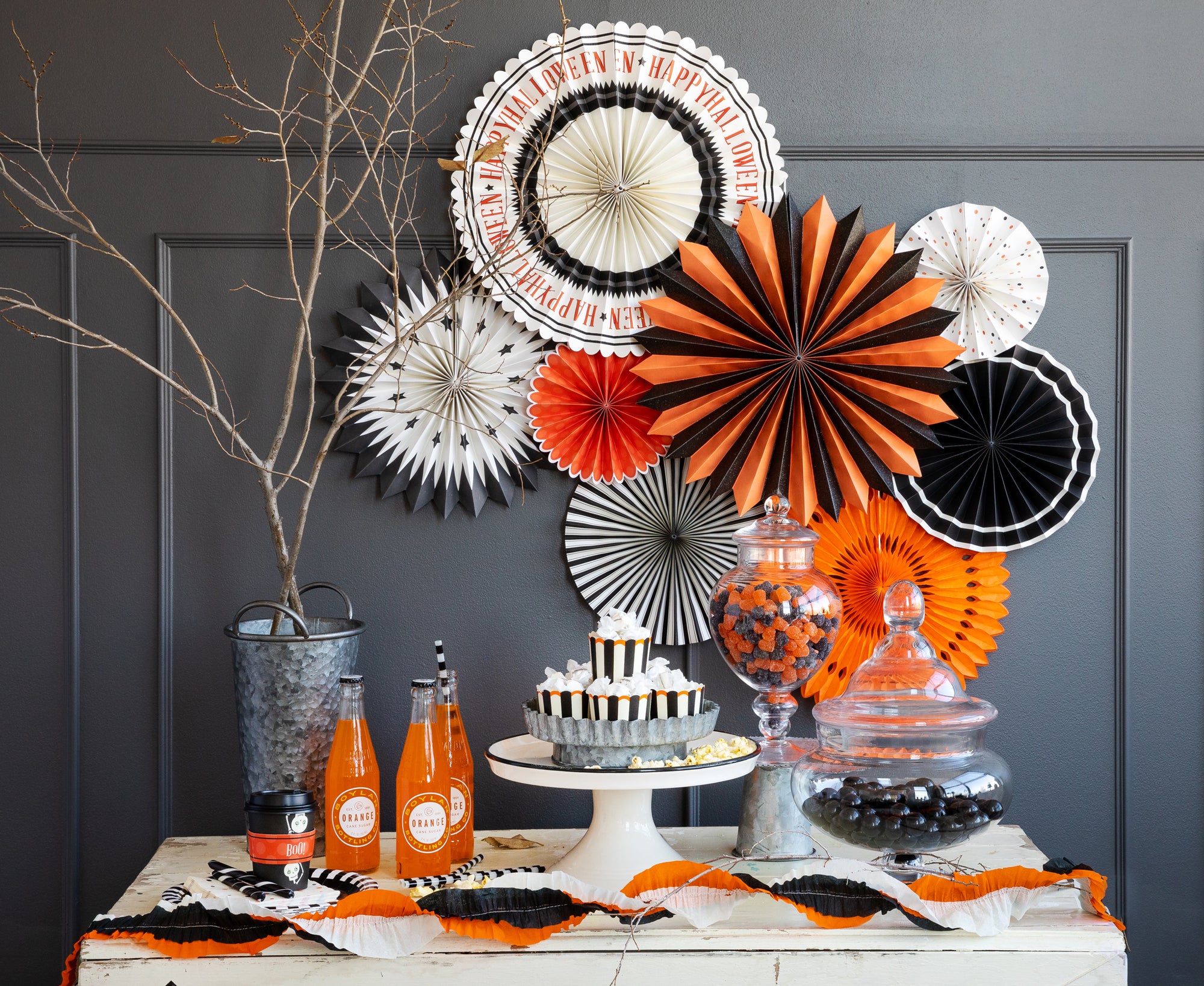 Vintage Halloween Fans Set