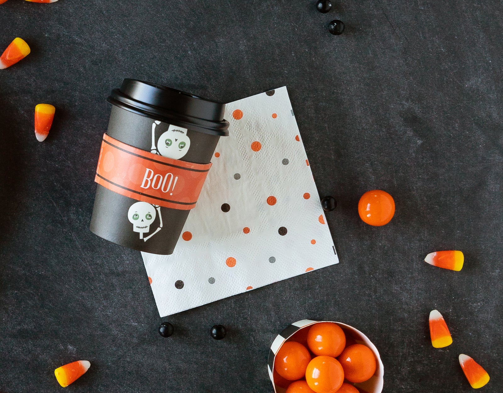Vintage Halloween Cozy Coffee Cups 