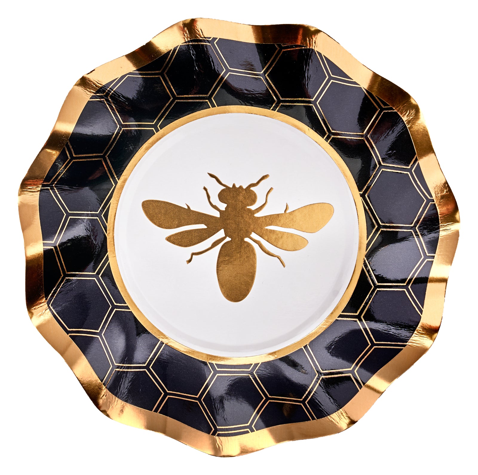 Honeybee Wavy Paper Bowls