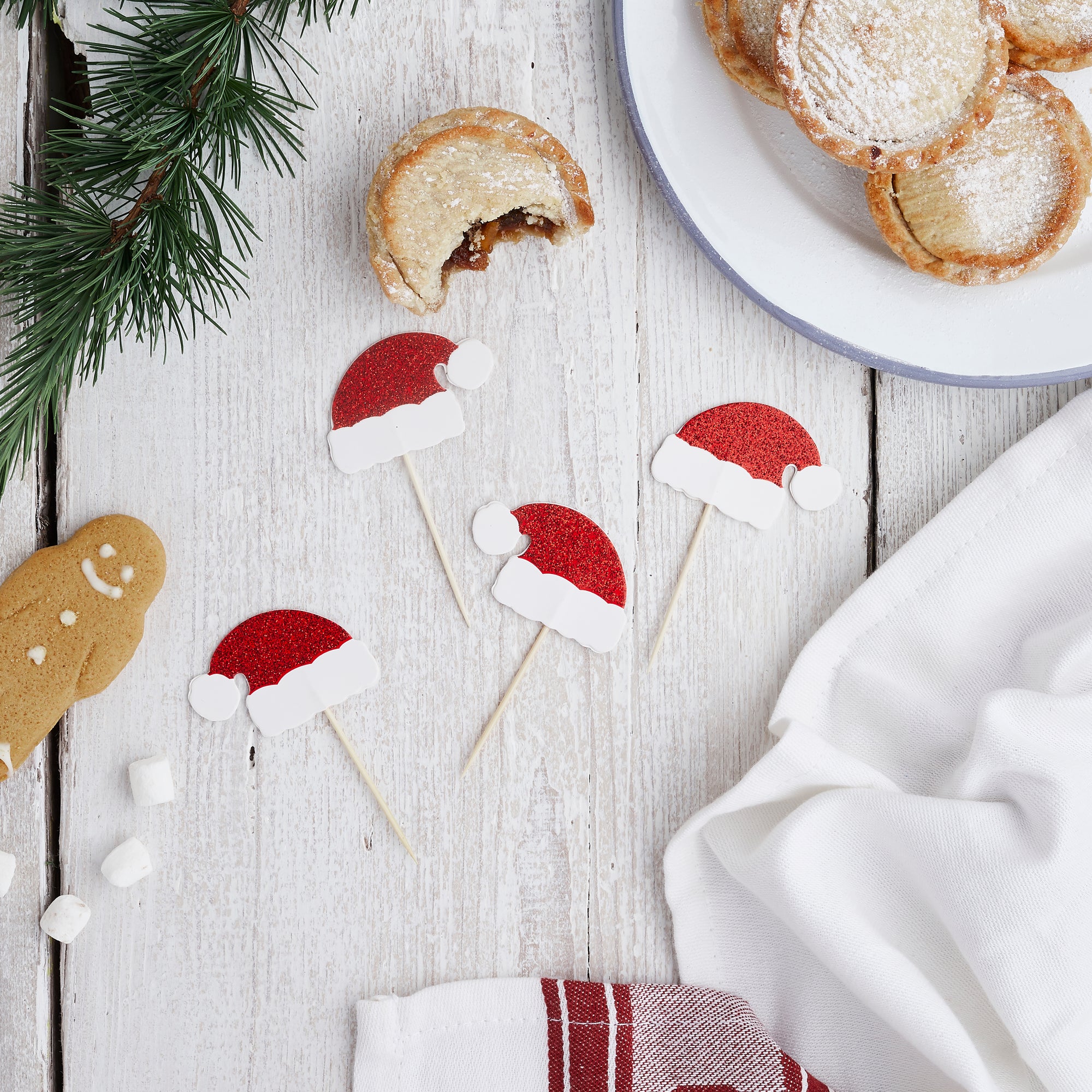 Santa Hat Food Picks
