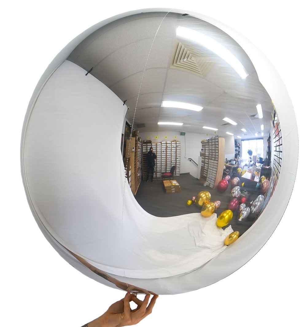 Metallic Silver Sphere Balloon 32"