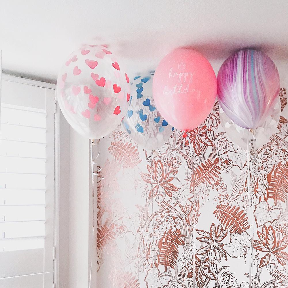 Pink Heart Pattern Balloons