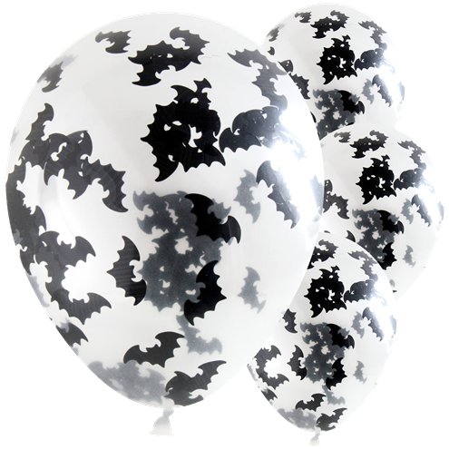 Bat Confetti Halloween Balloons