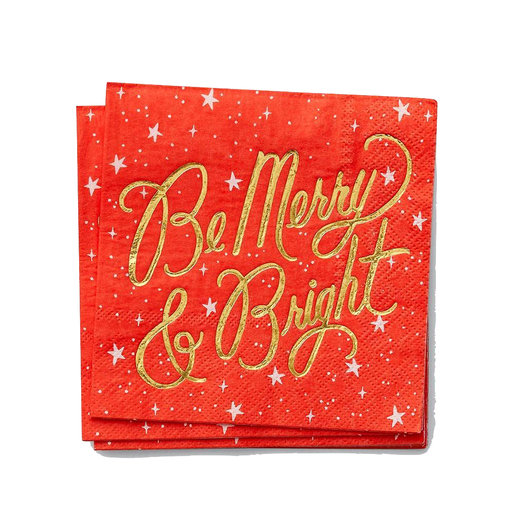 Be Merry &amp; Bright Cocktail Napkins 