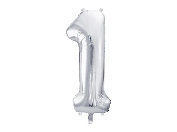 Metallic Silver Foil Balloon Number