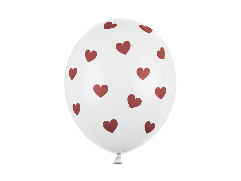 Pastel Pure White Hearts Balloons