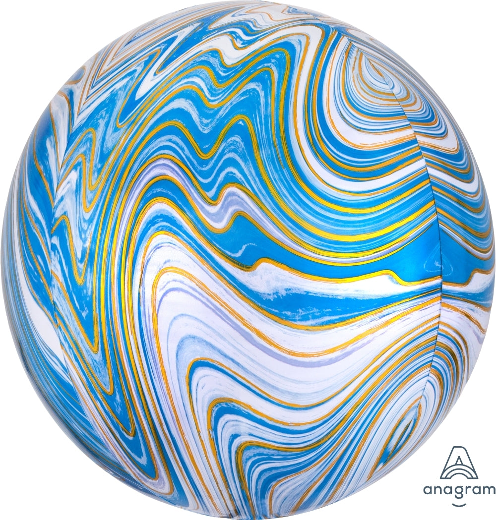 Blue Marblez Orbz Balloon 15”