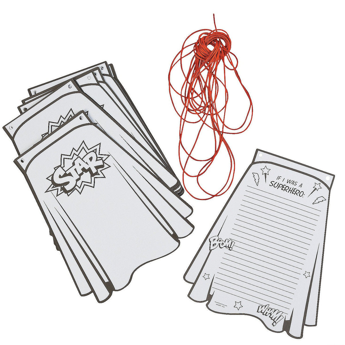 Color Your Own Superhero Cape Pennant Banner