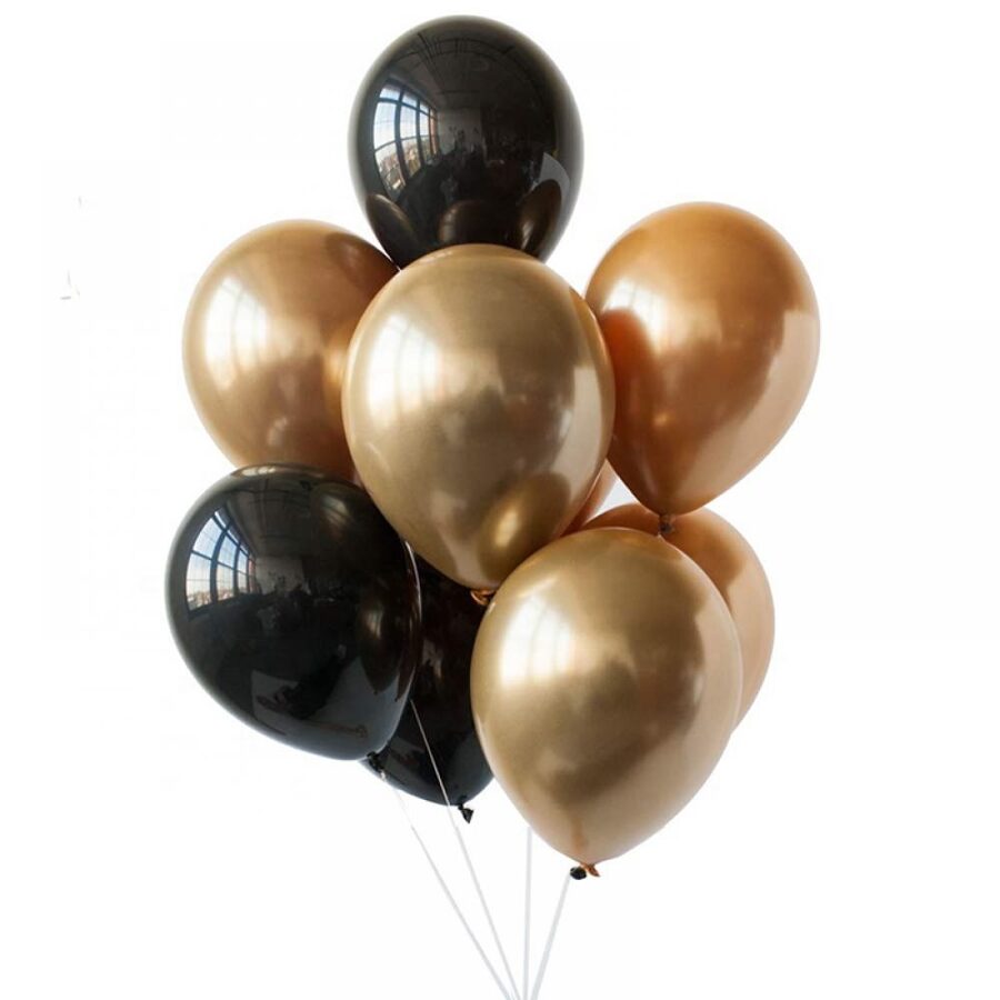 Gold Glossy Latex Balloons