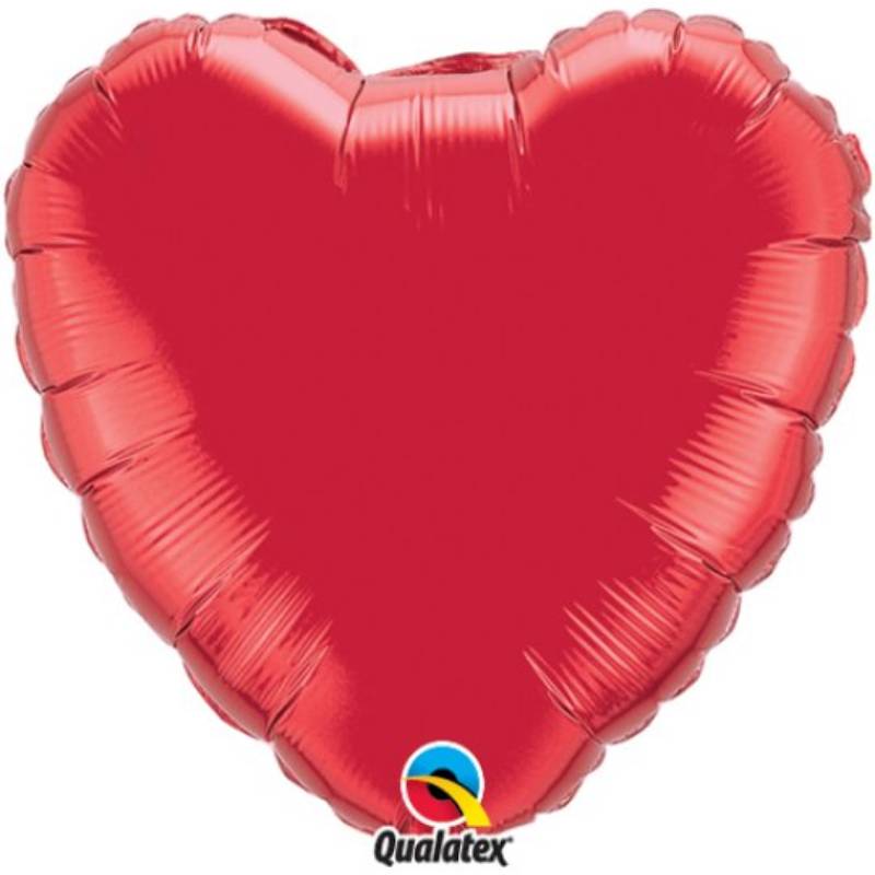 18 Inch Ruby Red Heart Foil Balloon