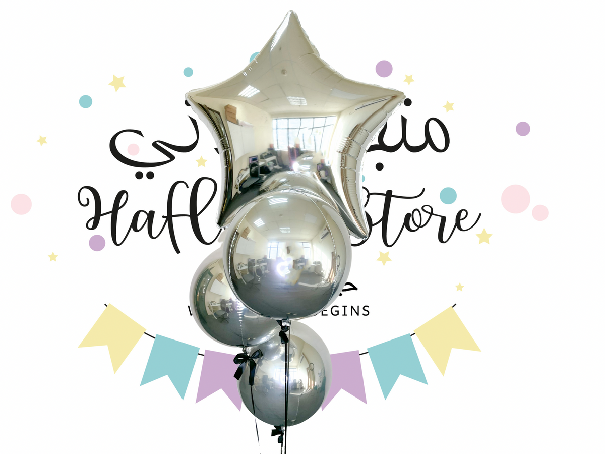 Silver Orbz Balloon