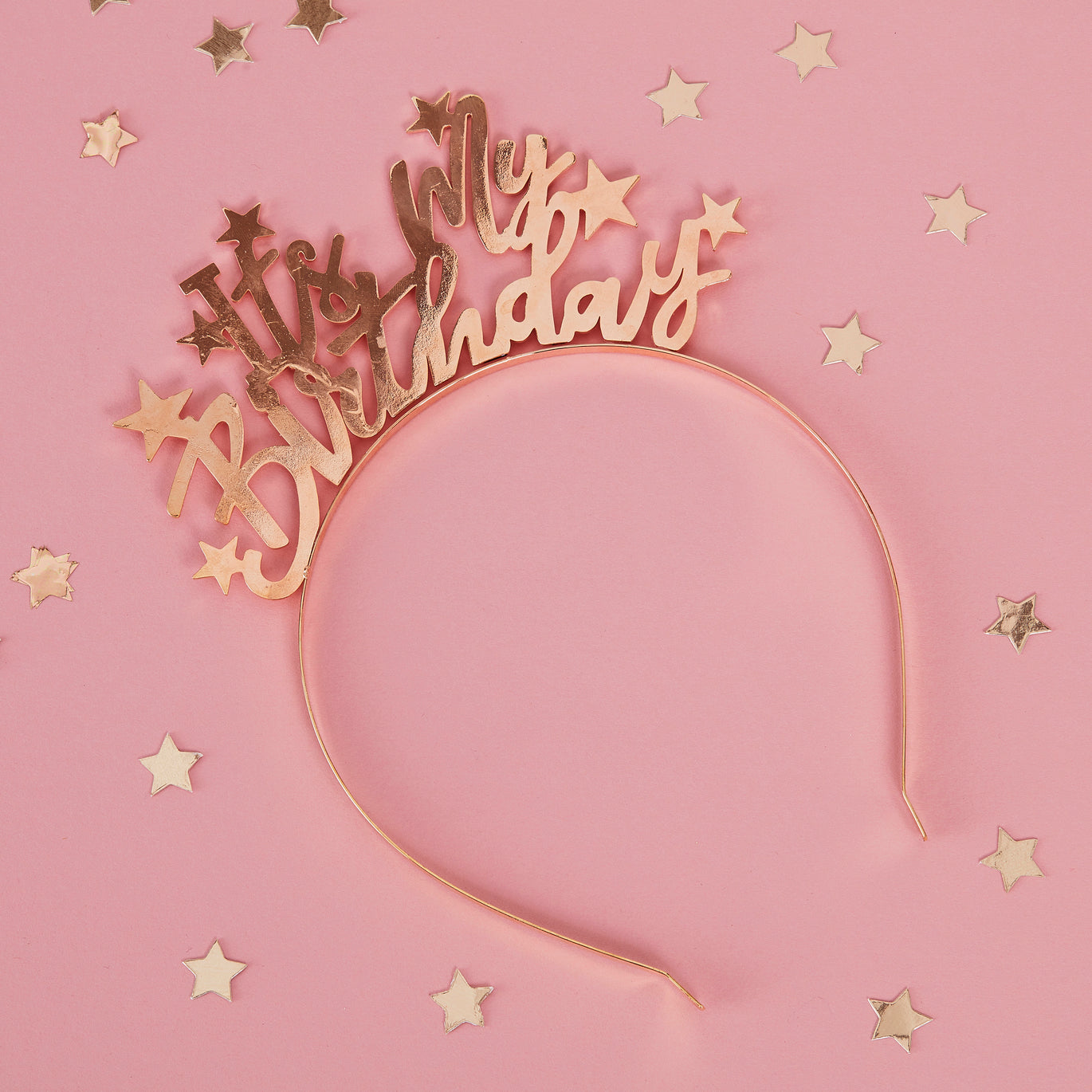 It's My Birthday Gold Metal Headband Ginger Ray