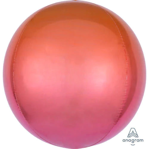 Red & Orange Ombré Orbz Balloon