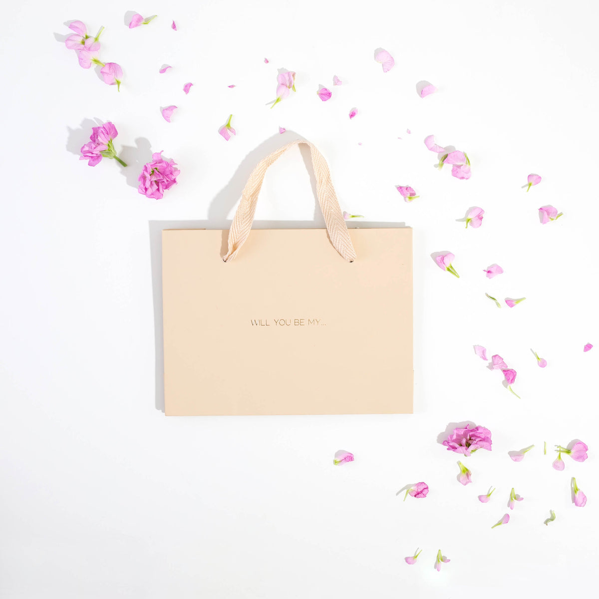 &#39;Will You Be My&#39; Luxury Gold Foil Gift Bag