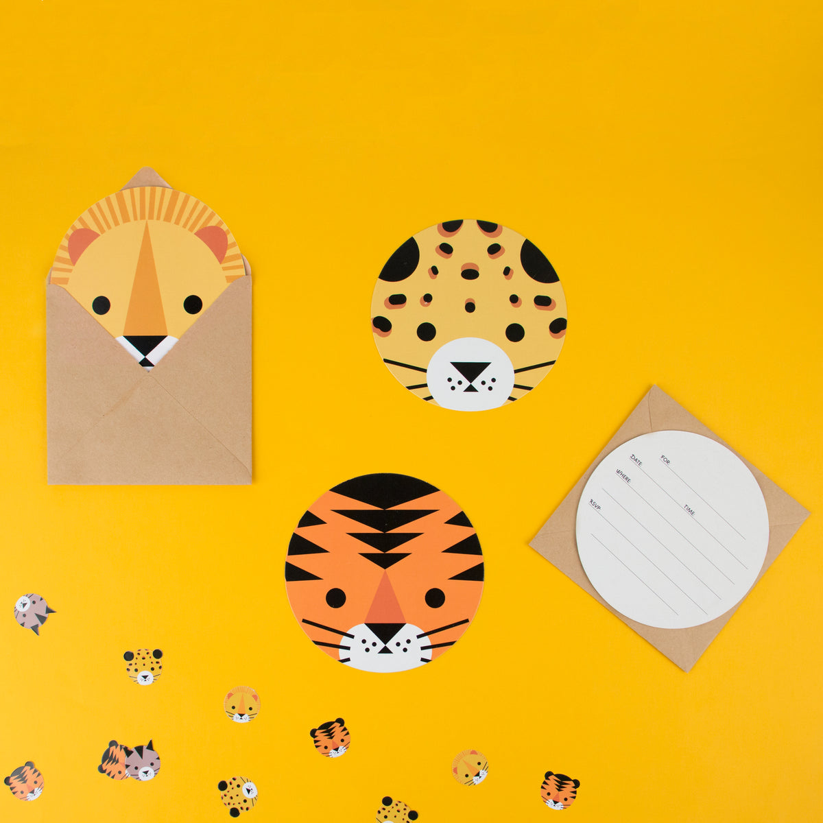 Mini Felines Invitation Cards