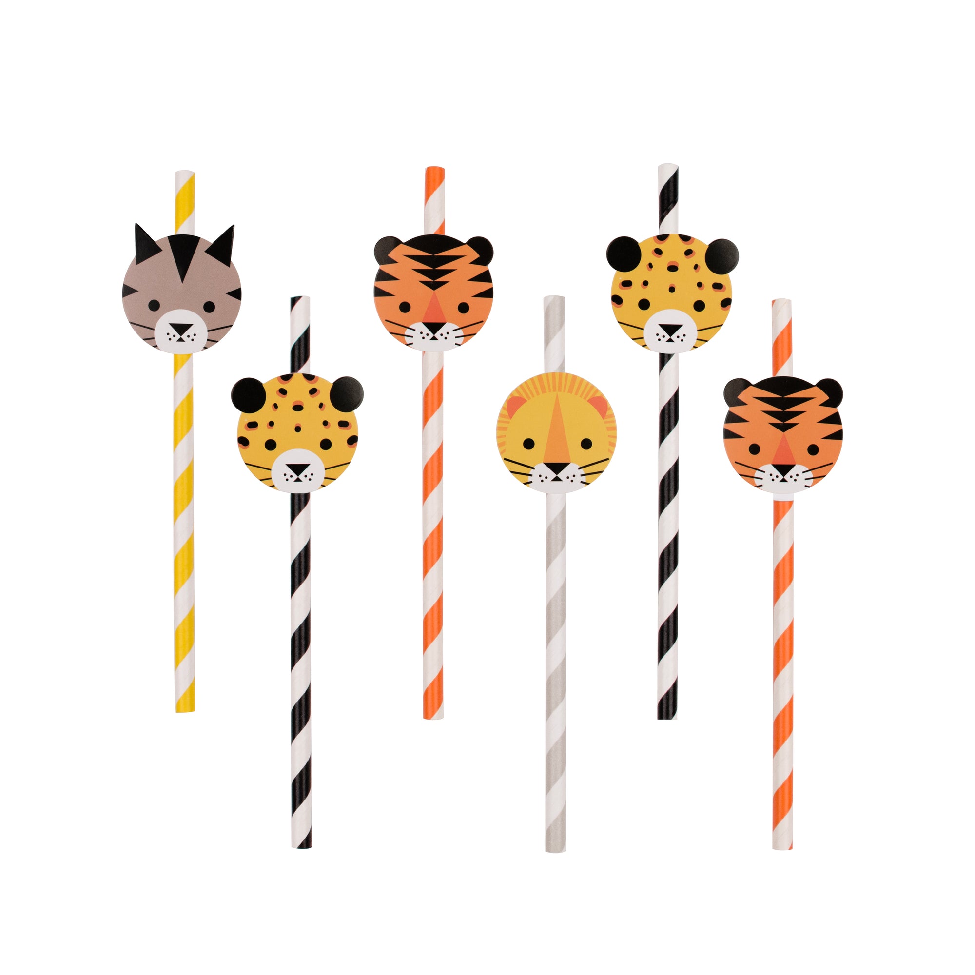 Mini Felines Animal Straws 