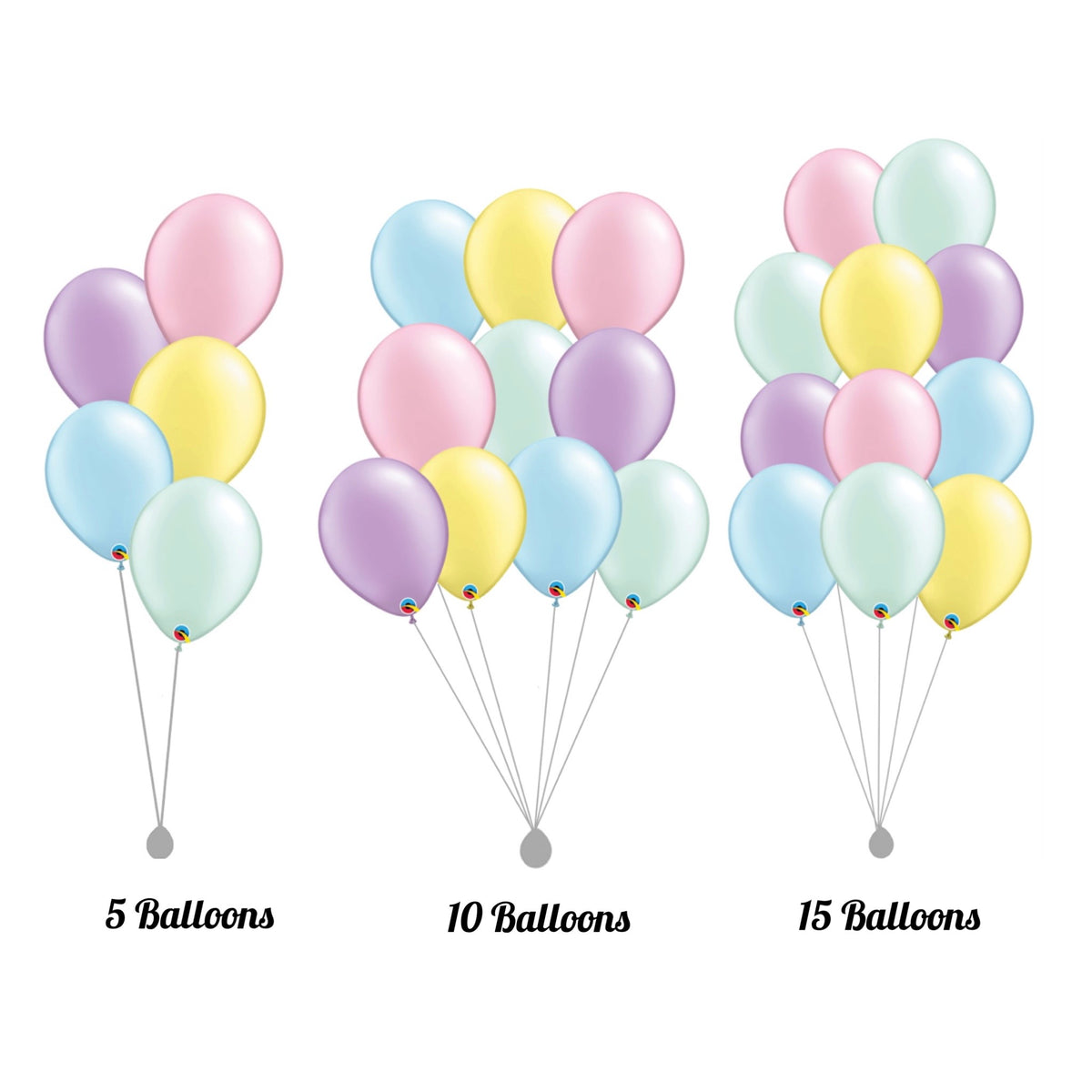 Create Your Own - 11&quot; Pastel Latex Balloon Bouquet
