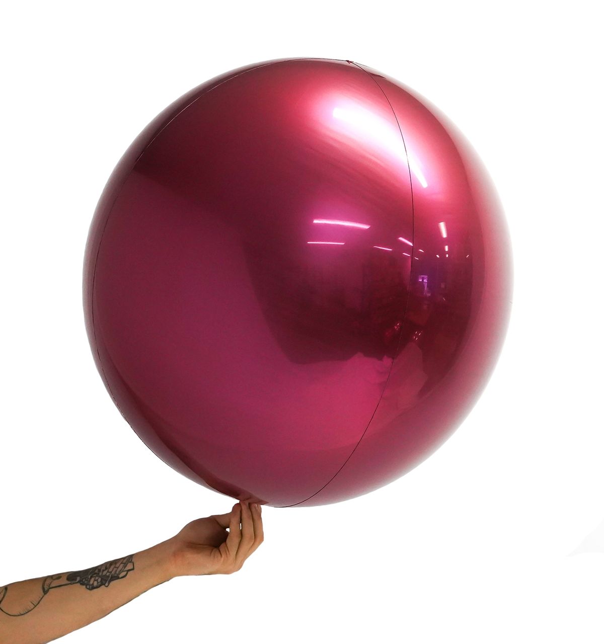 Metallic Burgundy Sphere Balloon 24&quot; 
