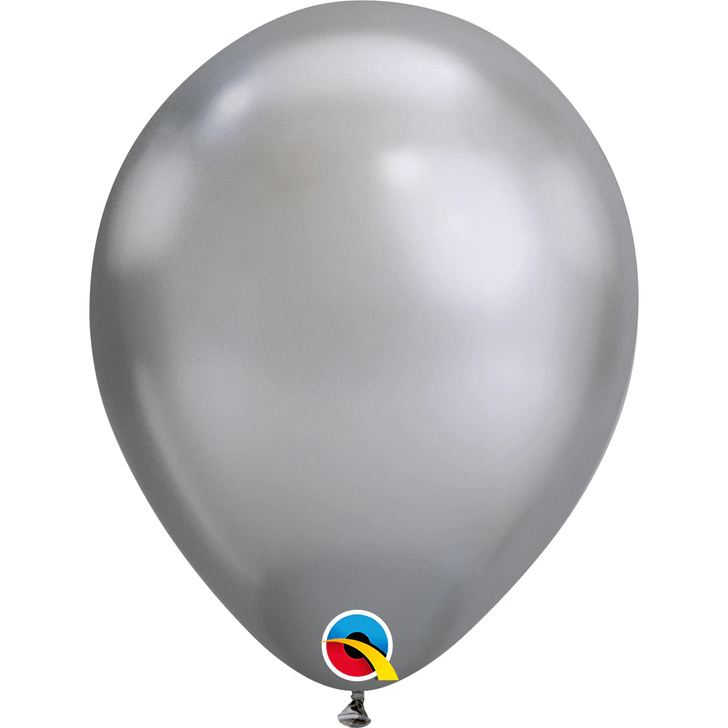 Silver Chrome Balloons 11"