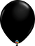 Onyx Black Latex Balloons 16"