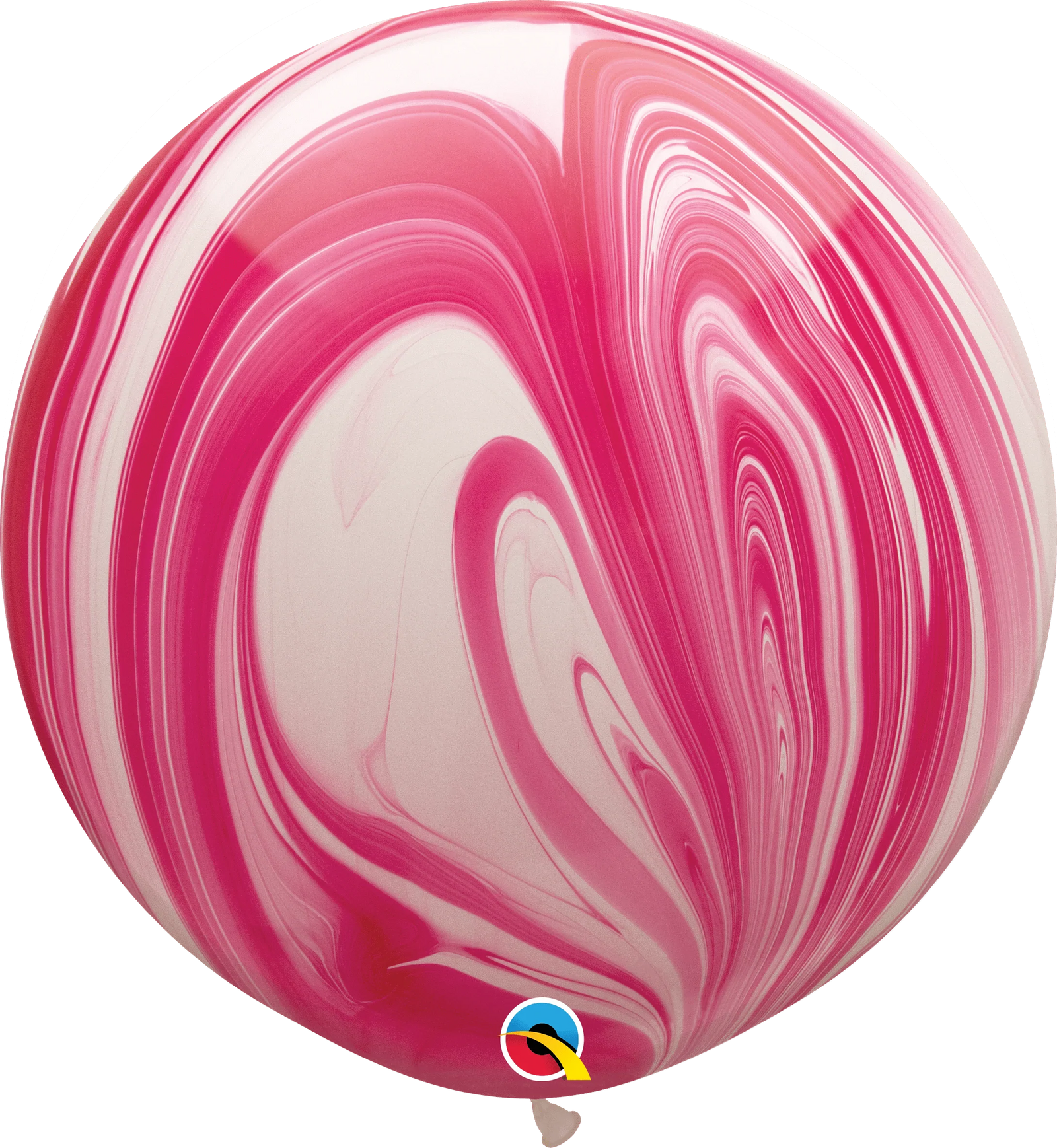 Large Red & White SuperAgate Balloon 30”