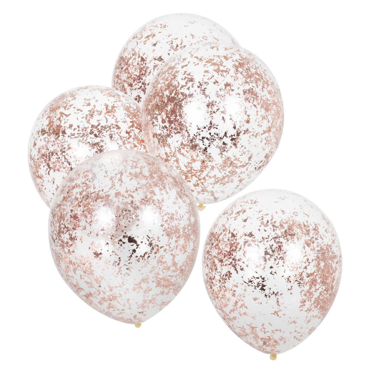 Rose Gold Shredded Confetti Filled Balloons
