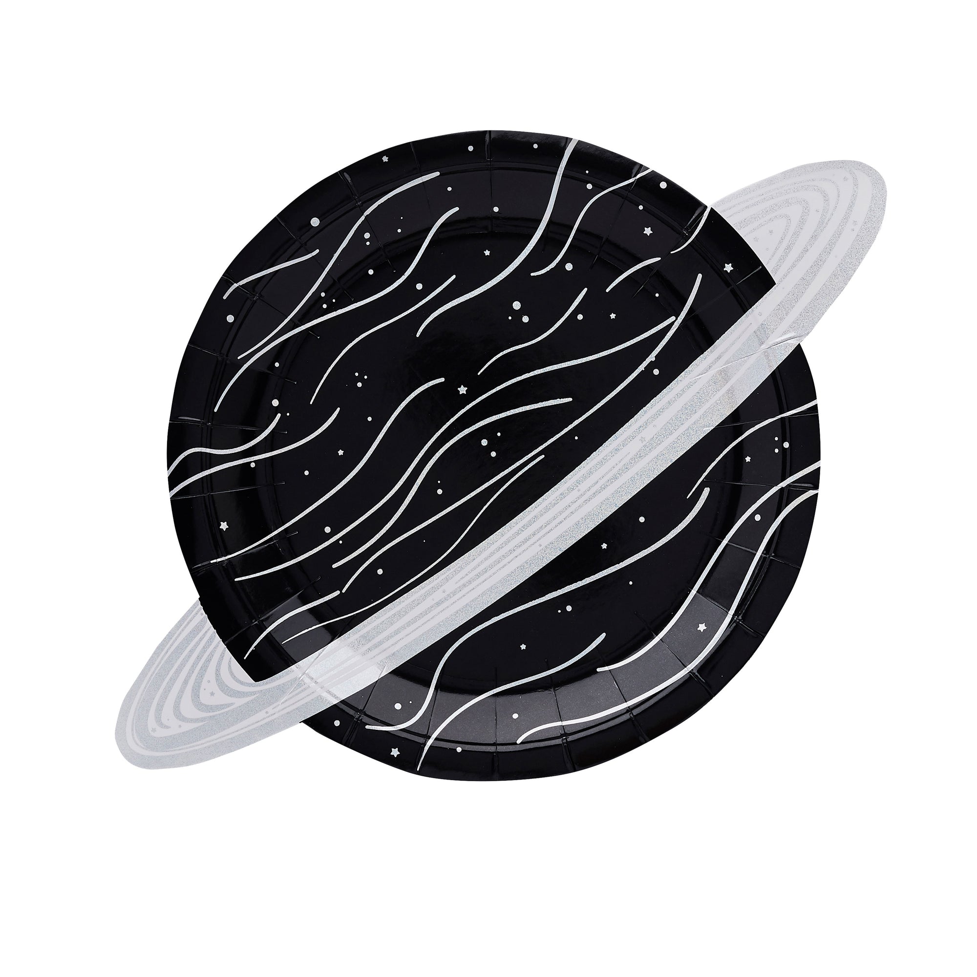 Iridescent Planet Paper Plates Saturn