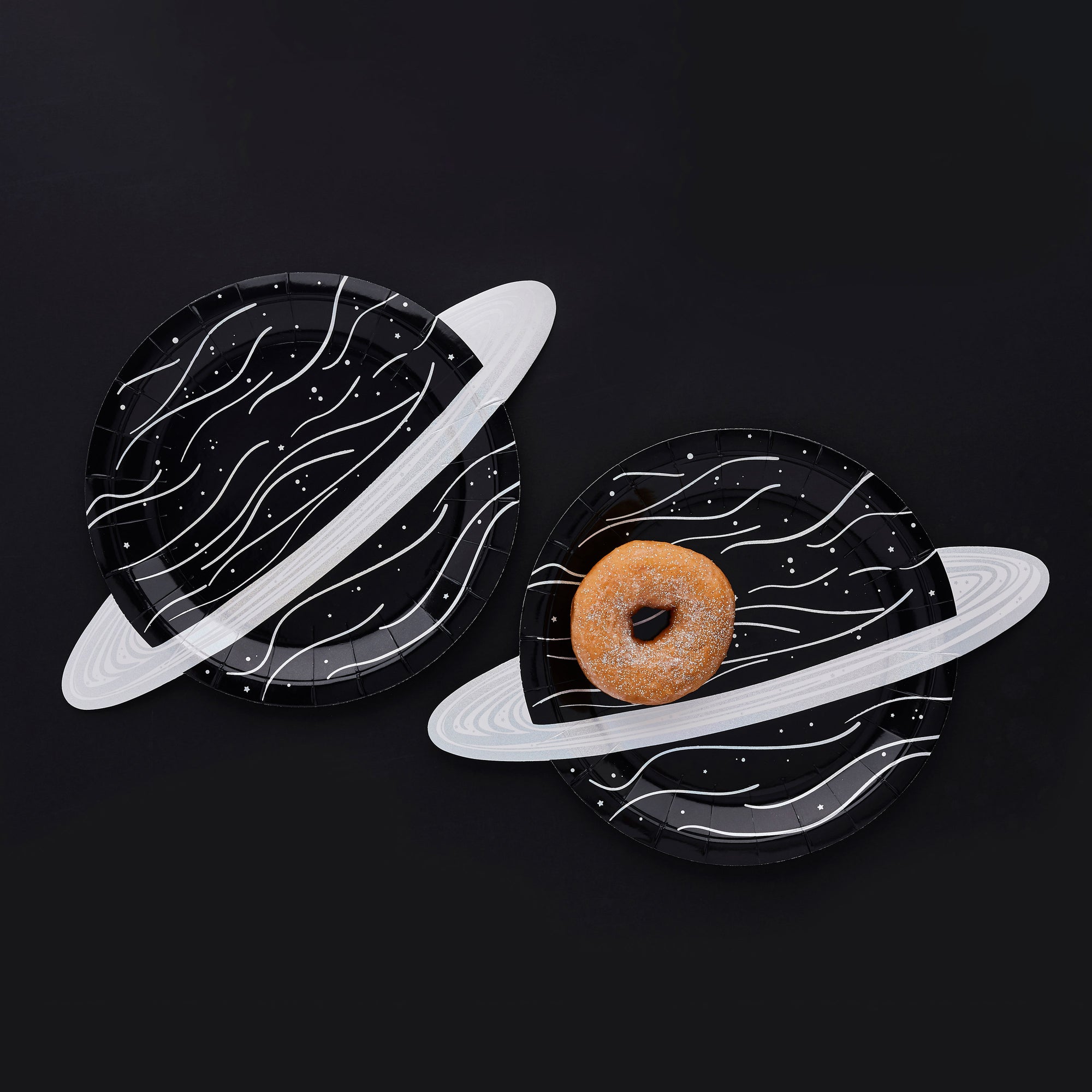 Iridescent Planet Paper Plates Saturn