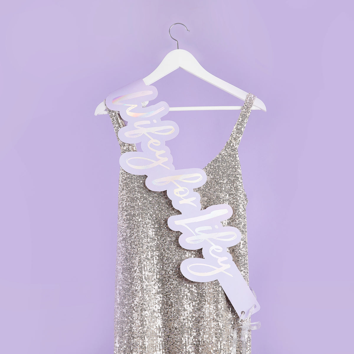 Wifey for Lifey Silver Purple Sash