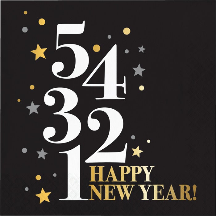 Golden New Year Luncheon Napkin